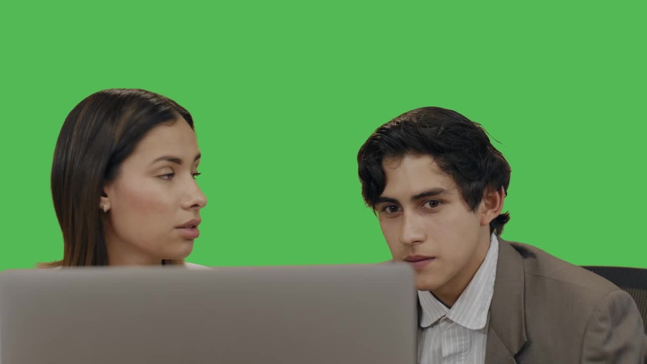Stock Video Coworkers Working With A Chroma Key Background Live Wallpaper For PC - Free Download