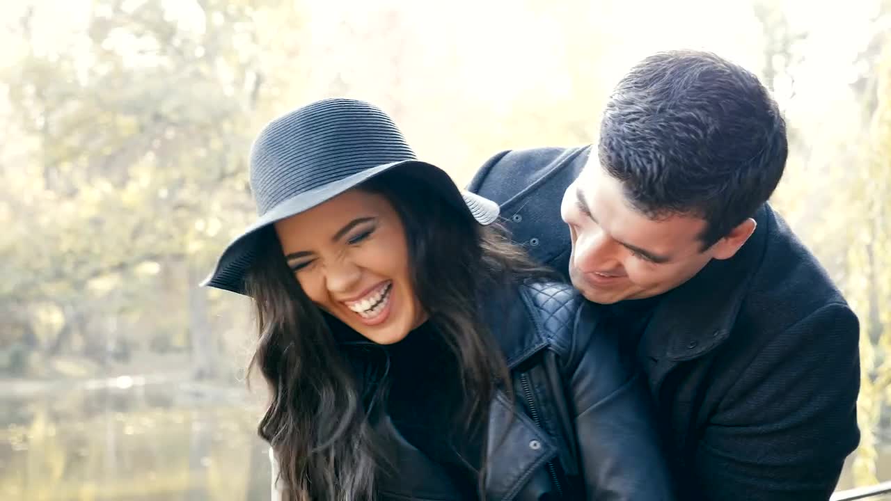 Stock Video Happy Couple Hugging In The Park Animated Wallpaper - Free Download