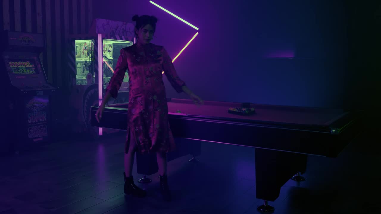 Stock Video Elegant Girl In A Dark Playroom Live Wallpaper For PC - Free Download