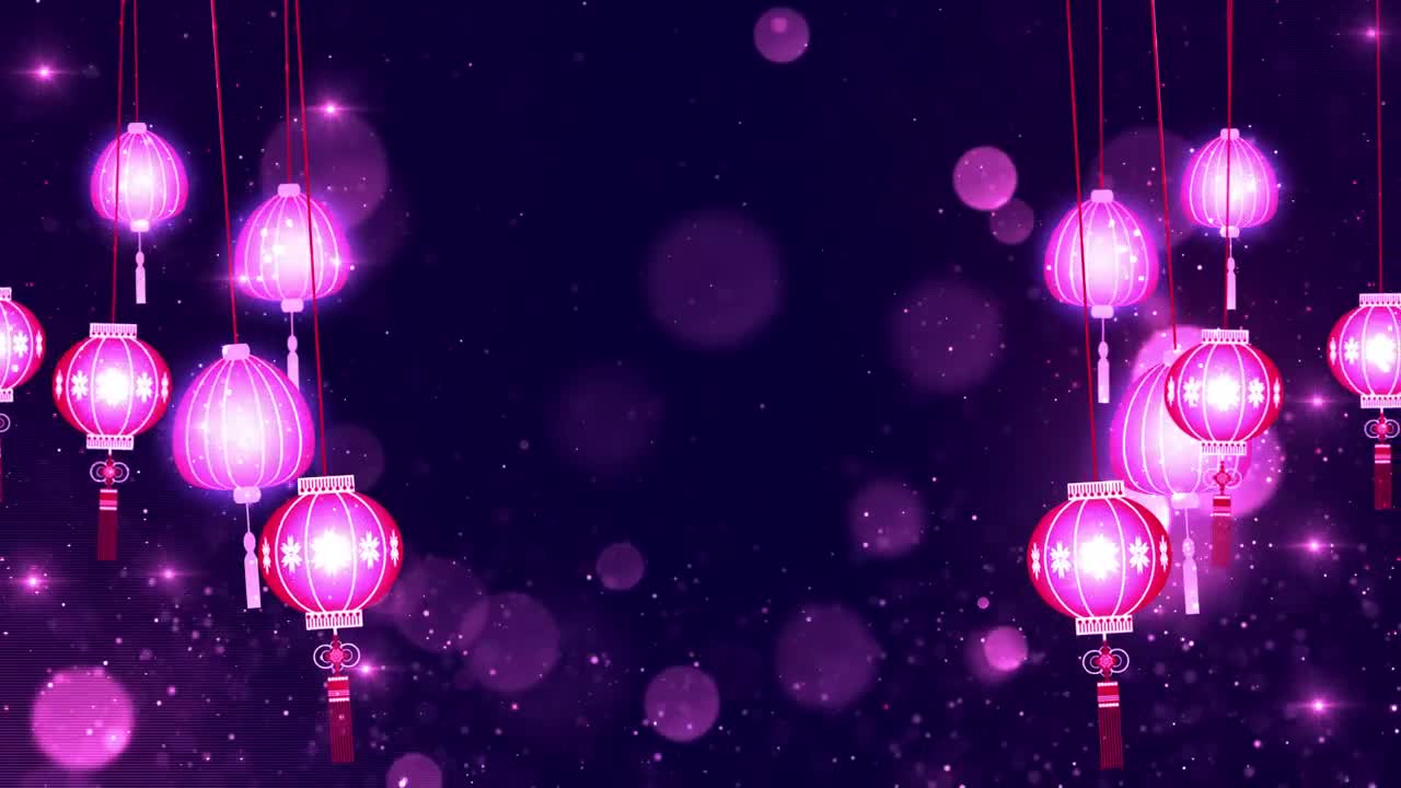 Video Stock Chinese Lantern Hanging Lights Background Live Wallpaper For PC - Free Download