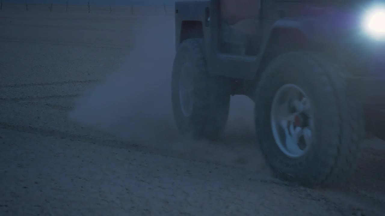 Stock Video Jeep Truck Skidding On The Ground At Night Animated Wallpaper - Free Download