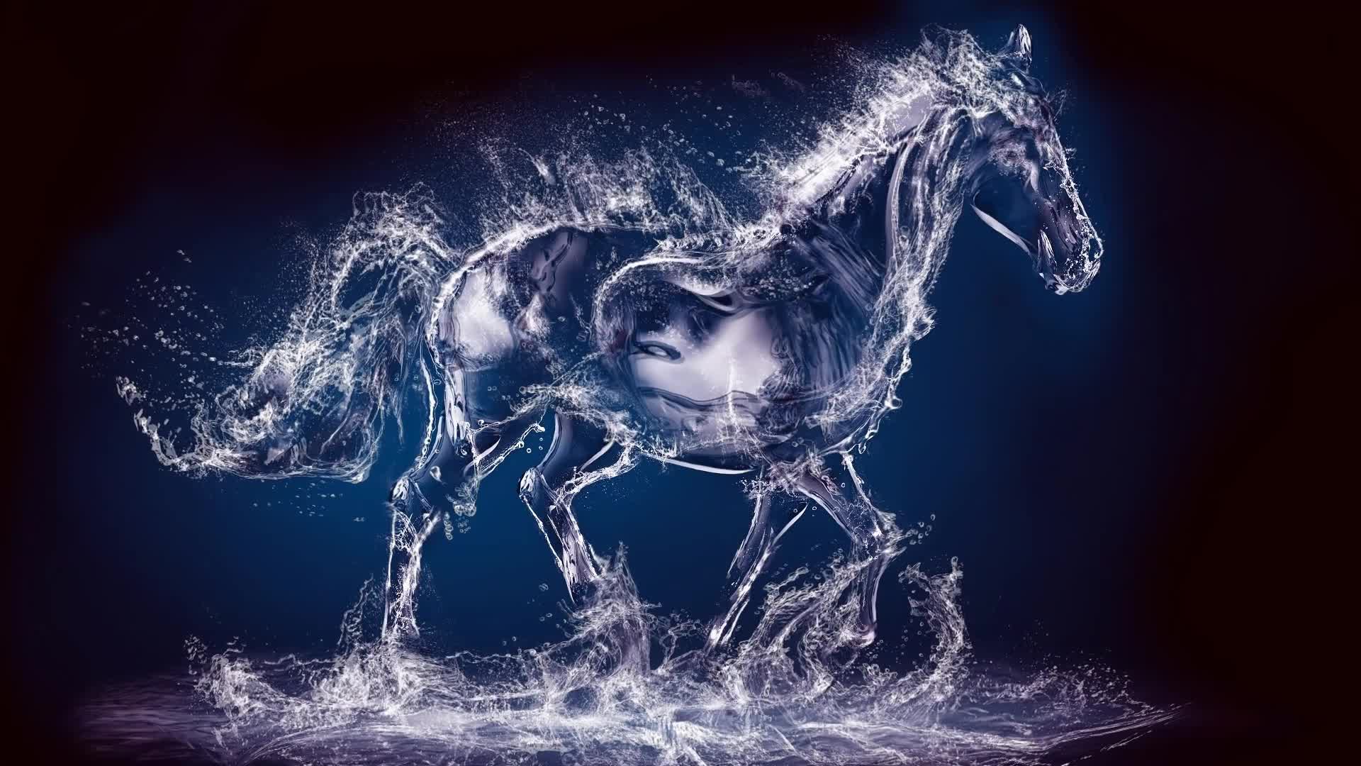 3D  Water  Horse  Liquid  Live  Wallpaper - Free Download