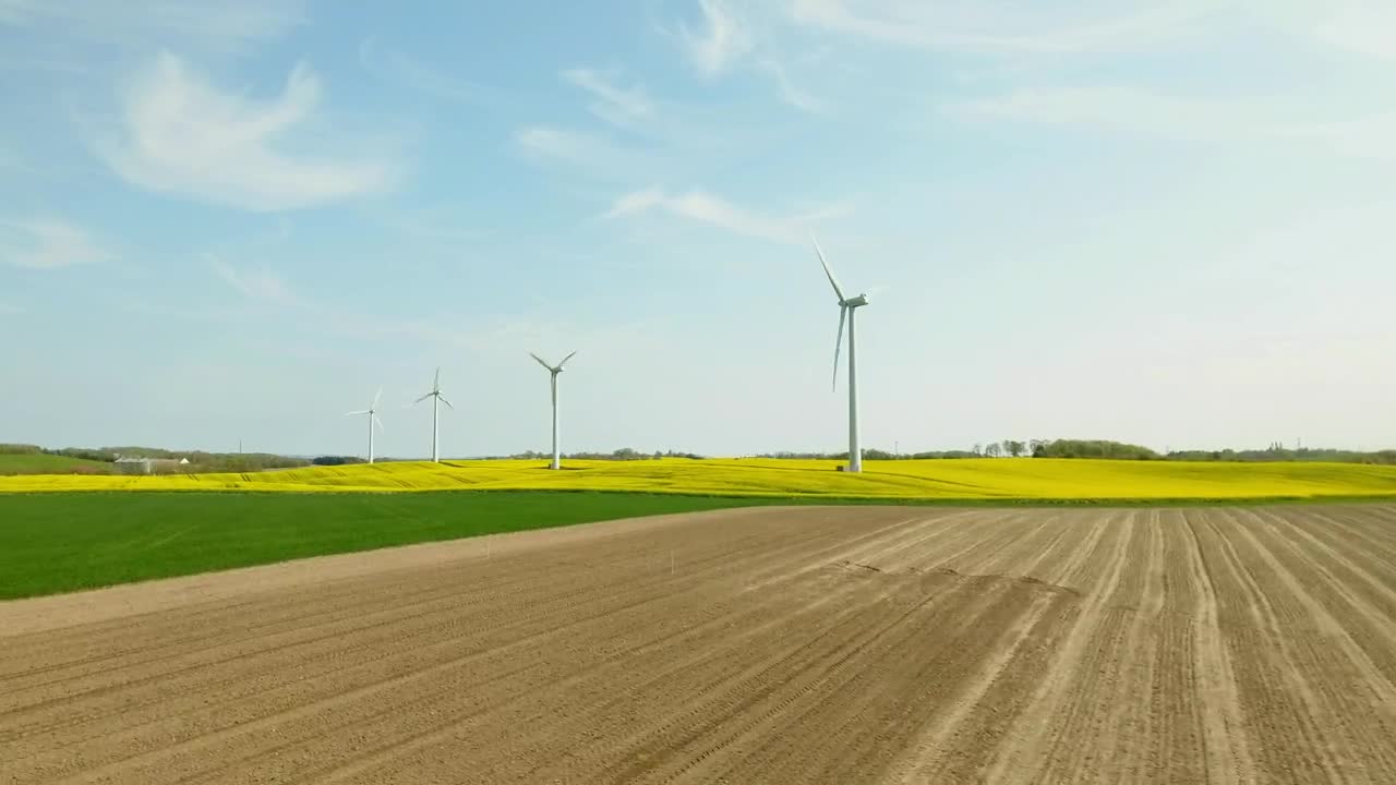 Stock Video Drone Flying Past Wind Turbines Live Wallpaper For PC - Free Download