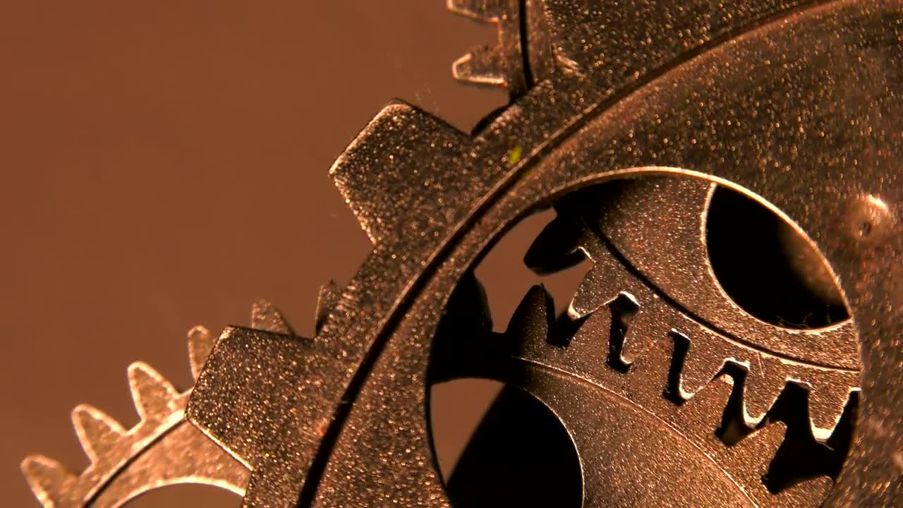 Stock Video Grunge Industrial Gears Viewed In Detail Live Wallpaper For PC - Free Download