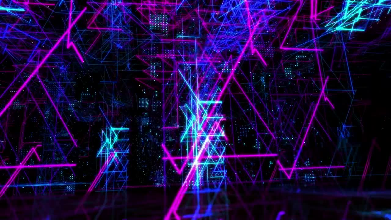 Free Video Stock Structures With Neon Lights D Abstract Animation Live Wallpaper - Free Download