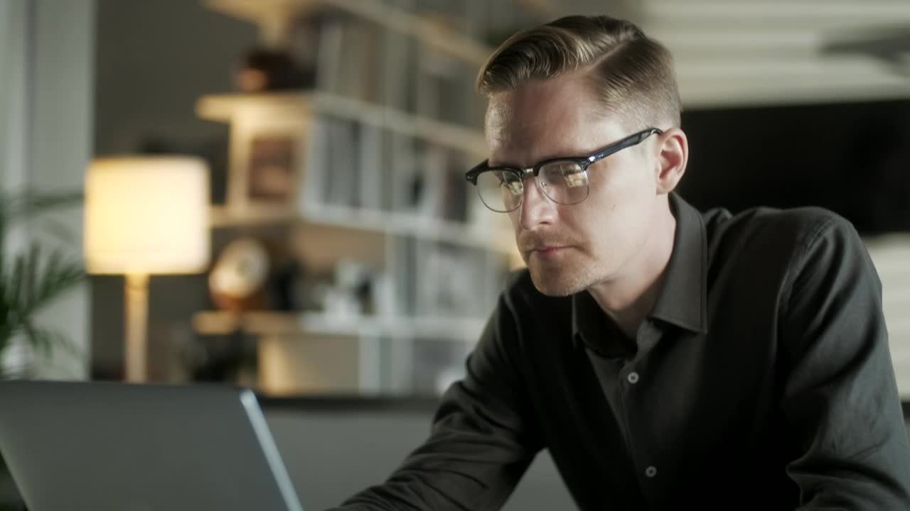 Stock Video Freelancer Working On His Laptop From Home Live Wallpaper For PC - Free Download