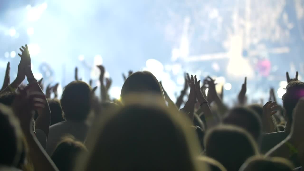 Stock Video Man Standing Still In An Excited Crow Animated Wallpaper - Free Download