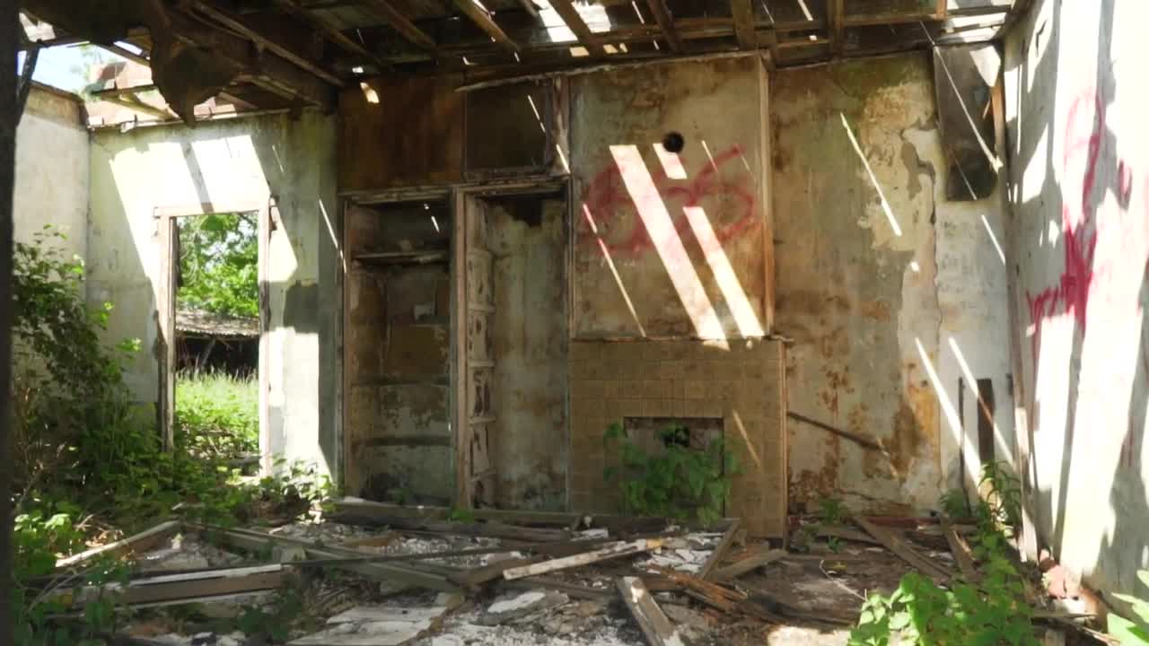 Stock Video Interior Of A Destroyed And Deteriorated Abandoned Place Animated Wallpaper - Free Download