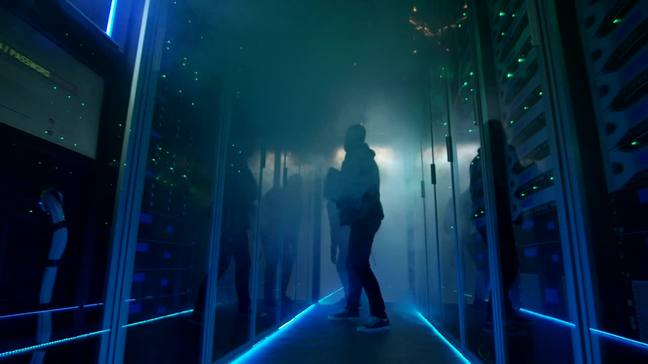Stock Video Hackers Escaping An Exploding Data Center Live Wallpaper For PC - Free Download