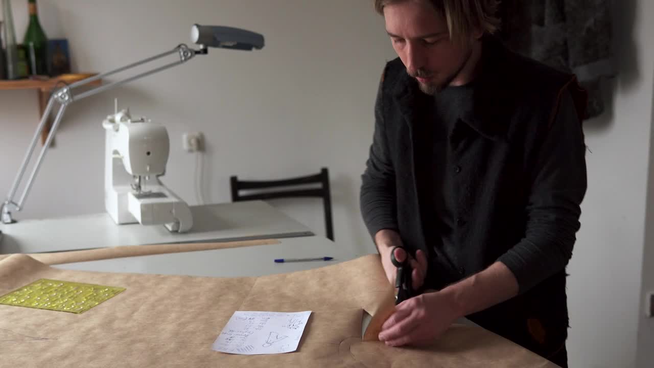 Stock Video Cutting Out A Clothing Pattern Live Wallpaper For PC - Free Download