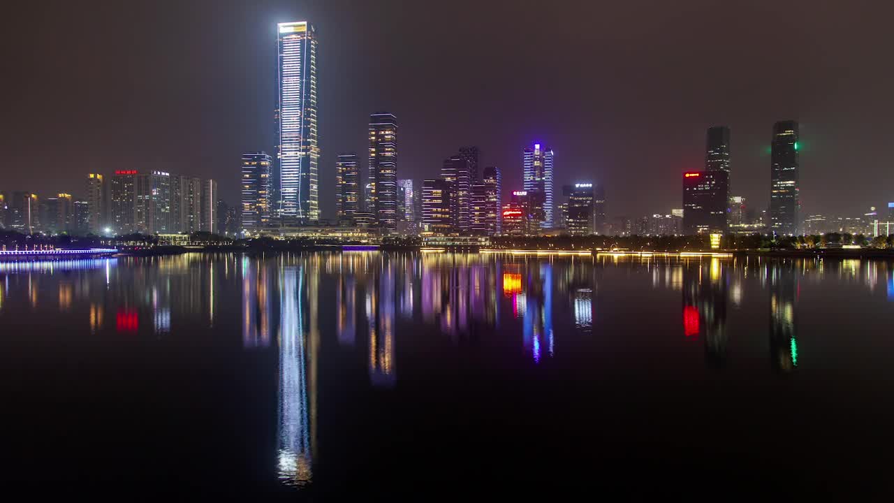 Free Stock Video Shenzhen Iluminated City Buildings At Night Live Wallpaper - Free Download