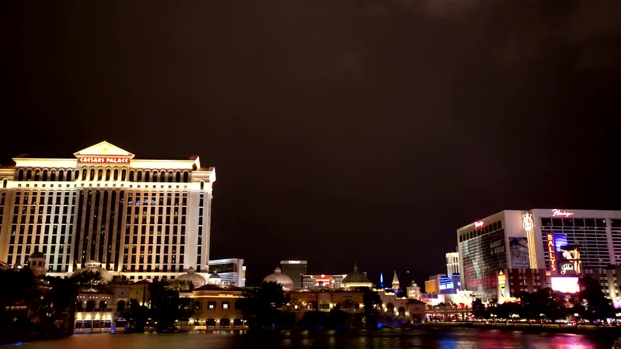 Stock Video Bellagio Fountain Skyline Live Wallpaper For PC - Free Download