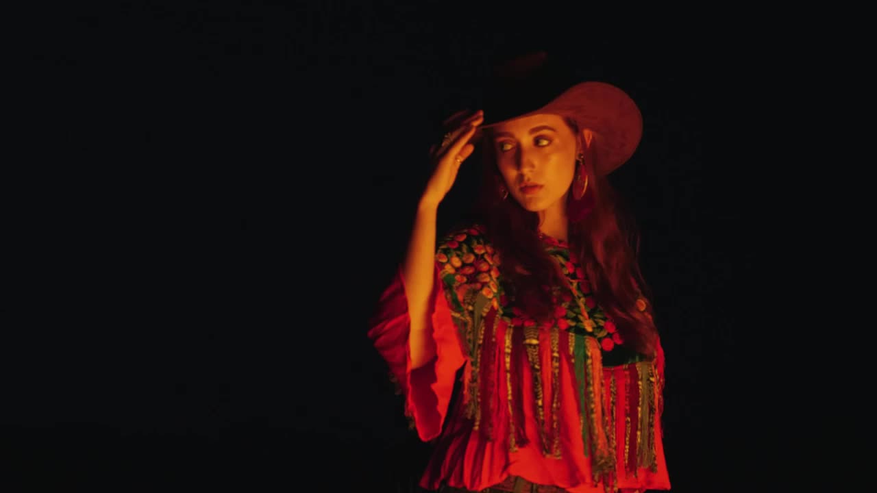 Free Stock Video Woman With Mexican Style Under The Light Of A Bonfire Live Wallpaper - Free Download
