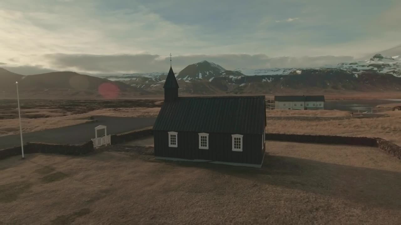 Stock Video Little Church By The Mountains Animated Wallpaper - Free Download