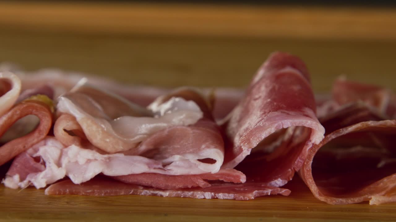 Video Stock Prosciutto On A Chopping Board Live Wallpaper Free - Free Download