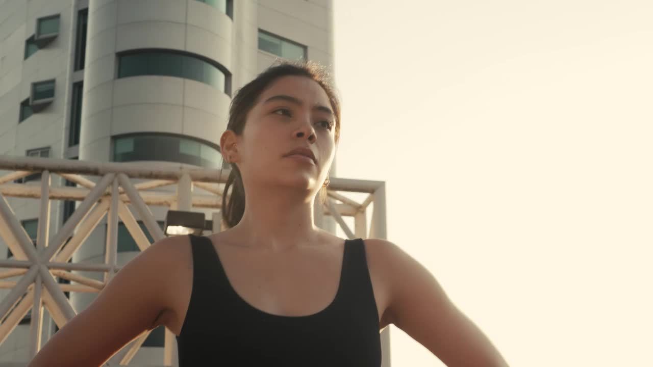 Free Stock Video Young Woman Walking Resting After Jogging Live Wallpaper - Free Download