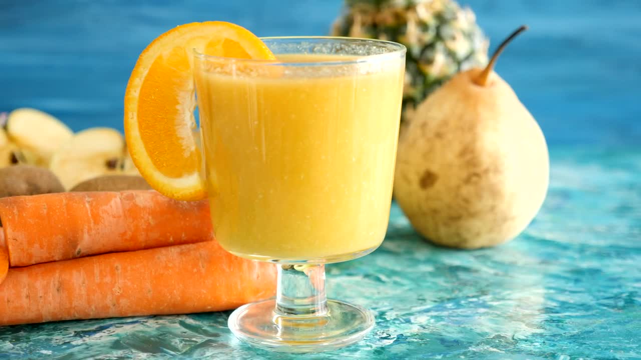 Stock Video Detox Diet Smoothies And Vegetables Closeup Live Wallpaper For PC - Free Download