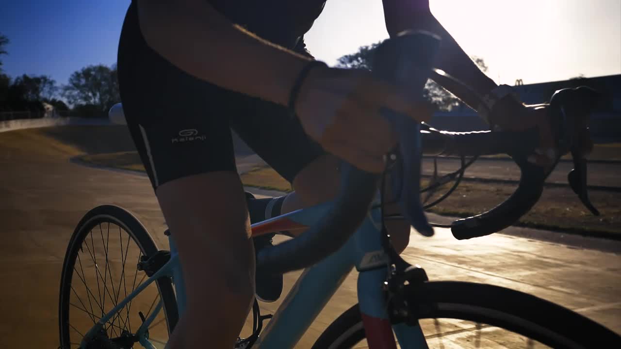 Stock Video Cyclist Riding On A Cycling Track Outdoors Live Wallpaper For PC - Free Download