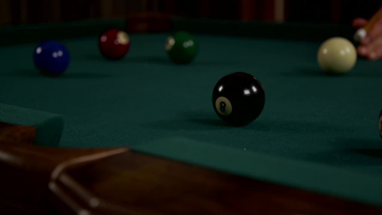 Stock Video Hitting A Ball On A Pool Table Animated Wallpaper - Free Download