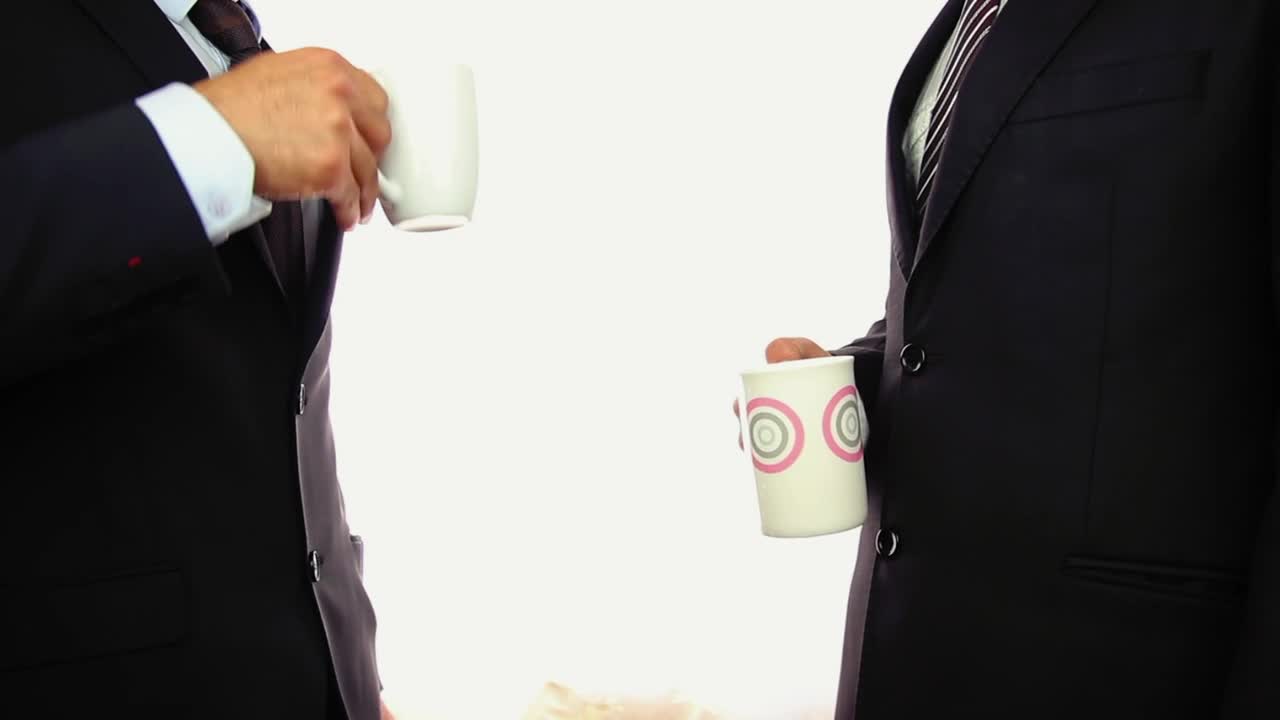 Video Stock Businessmen Drinking Coffee While Chatting Live Wallpaper For PC - Free Download