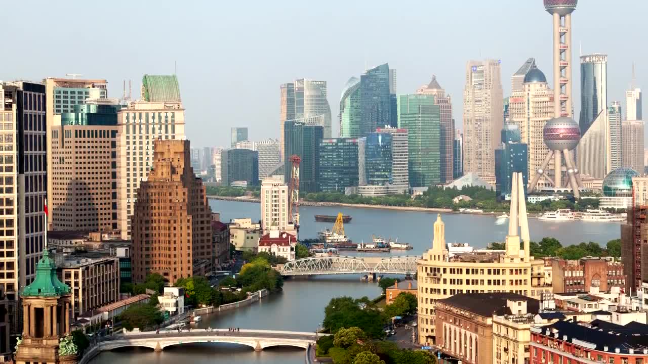 Free Stock Video Shanghai City Skyline And River Live Wallpaper - Free Download