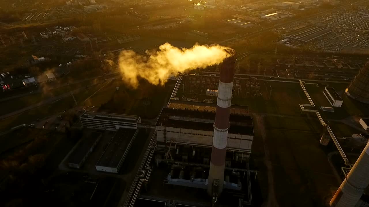 Video Stock Chimney And Smoke In An Industrial Landscape Live Wallpaper For PC - Free Download
