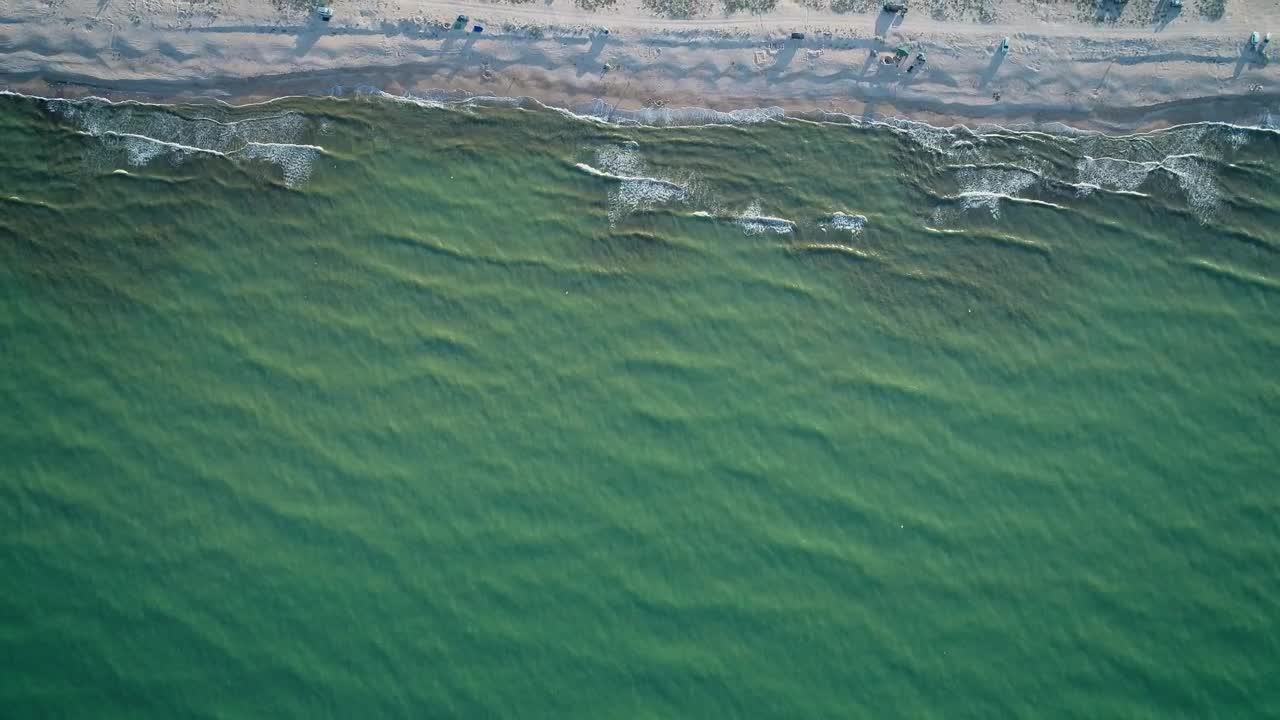 Video Stock Calm Sea Reaching The Beach Top Aerial Shot Live Wallpaper For PC - Free Download
