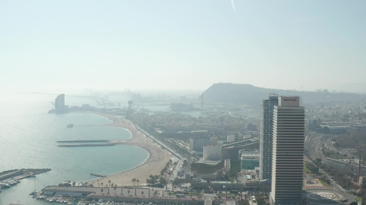 Free Video Stock Sunny Coast Of Barcelona Drone Shot Live Wallpaper - Free Download