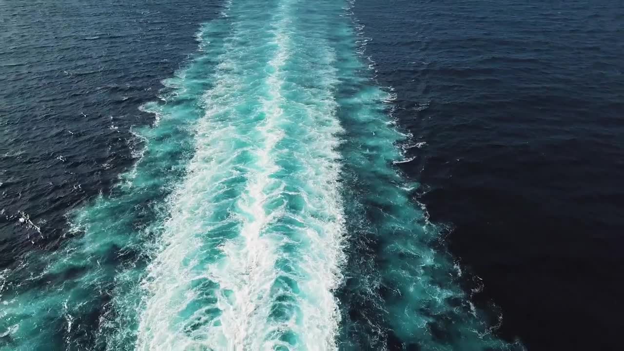 Stock Footage Wake Behind A Large Passenger Ship Live Wallpaper - Free Download