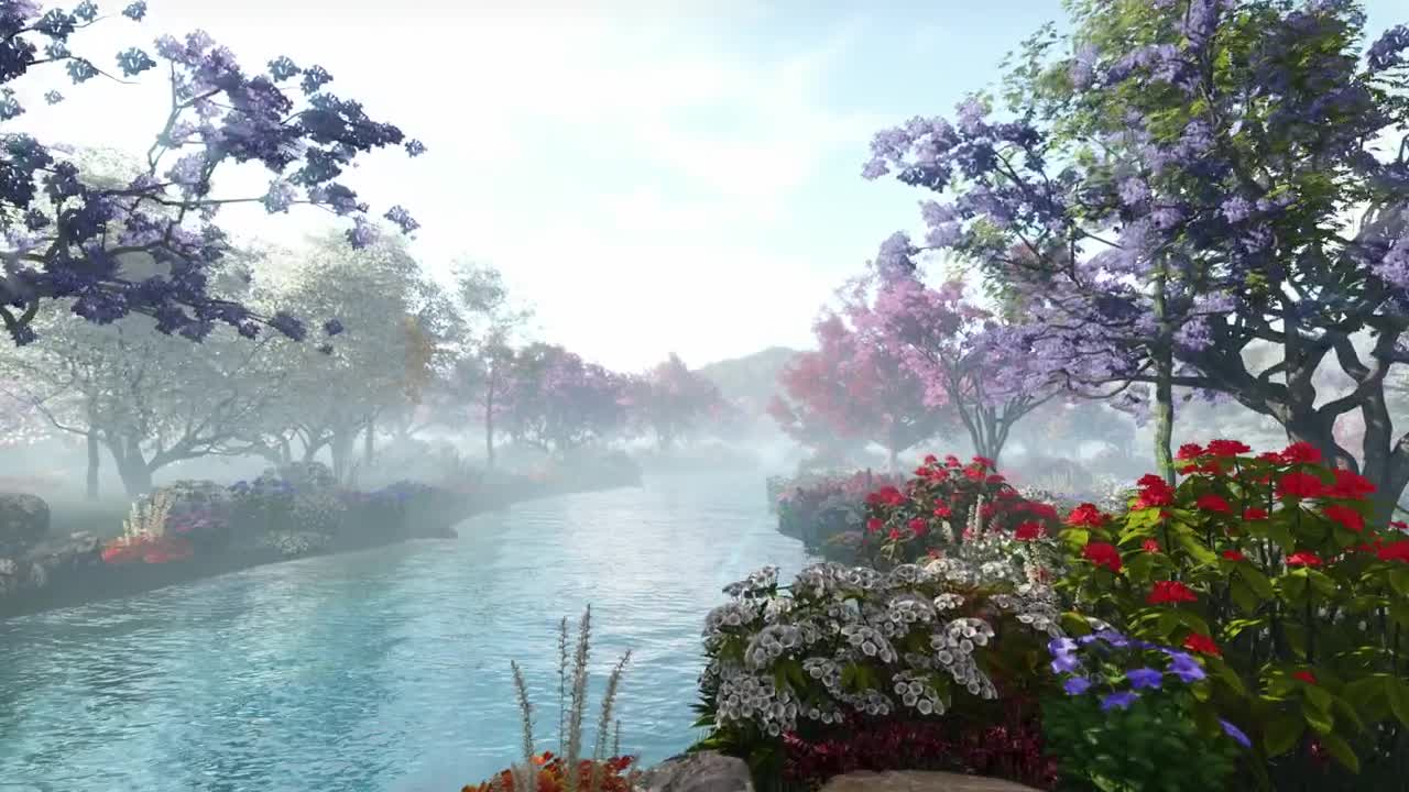 Stock Video Flying Down A River In The Garden Of Eden Live Wallpaper For PC - Free Download