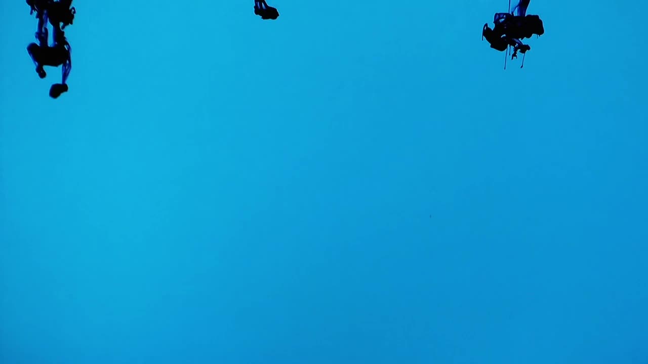 Stock Video Drops Of Blue Ink Are Immersed In Water Live Wallpaper For PC - Free Download