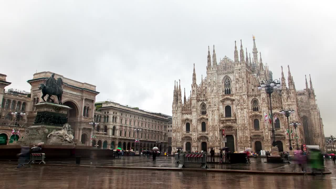 Stock Video Duomo Di Milano In The Rain Time Lapse Live Wallpaper For PC - Free Download