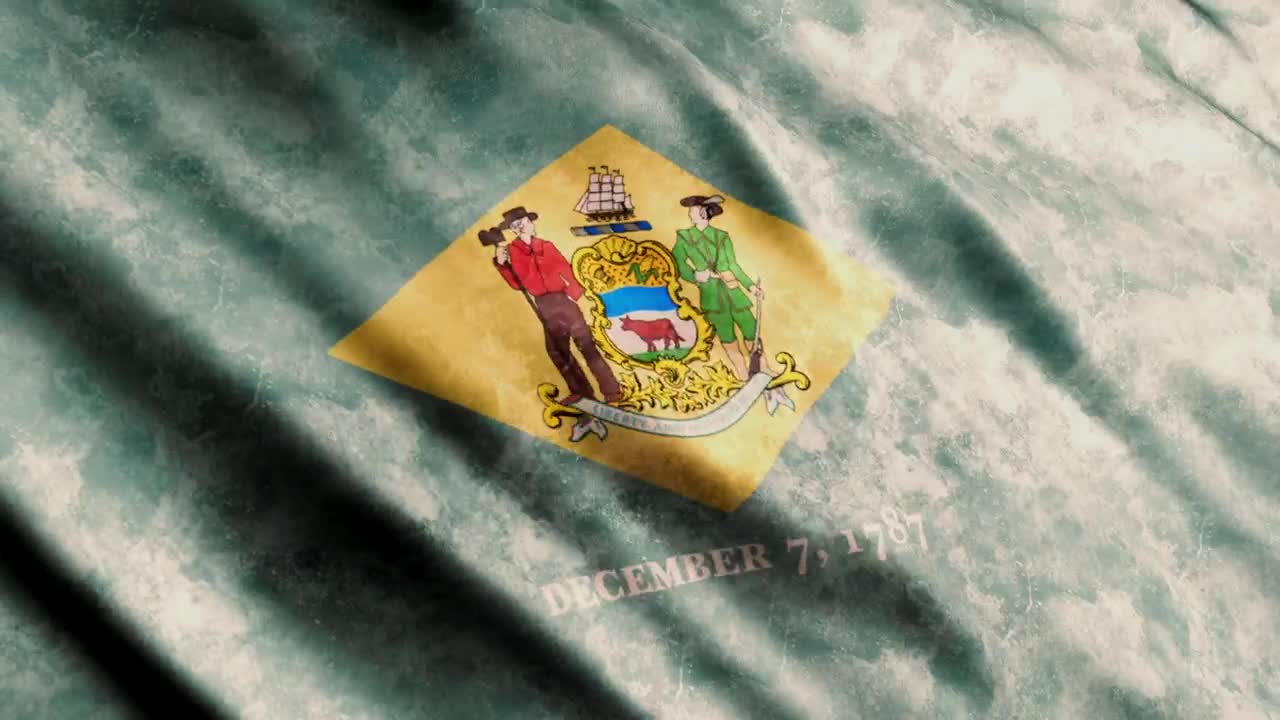 Stock Footage Waving Flag Of The State Of Delaware Live Wallpaper - Free Download