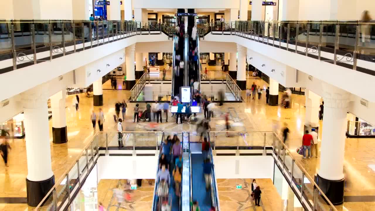 Video Stock Busy Shopping Mall Time Lapse Live Wallpaper For PC - Free Download
