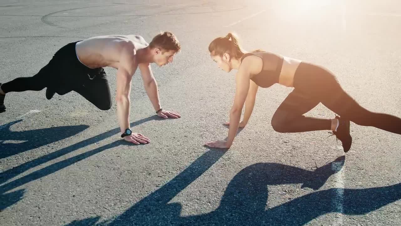 Free Video Stock trainer motivates man during outdoor workout Live Wallpaper - Free Download