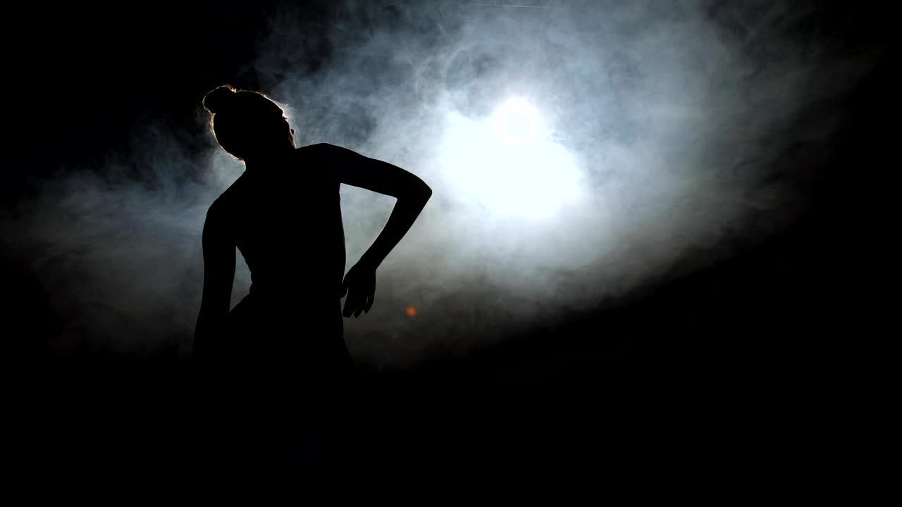 Free Stock Video Silhouette Of A Dancer Against Smoke Live Wallpaper - Free Download