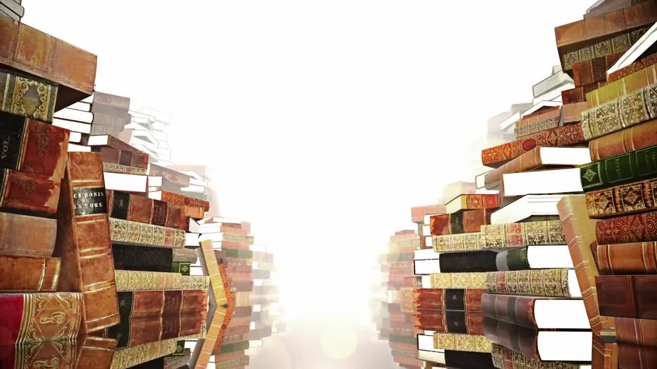 Free Video Stock Stacked Book Columns D Animation Live Wallpaper - Free Download