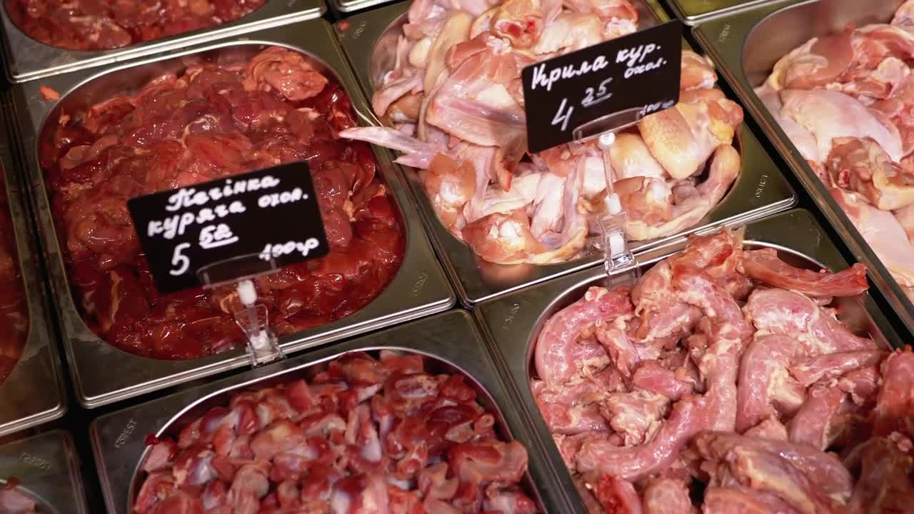 Video Stock Raw Fresh Meat In A Supermarket Live Wallpaper Free - Free Download