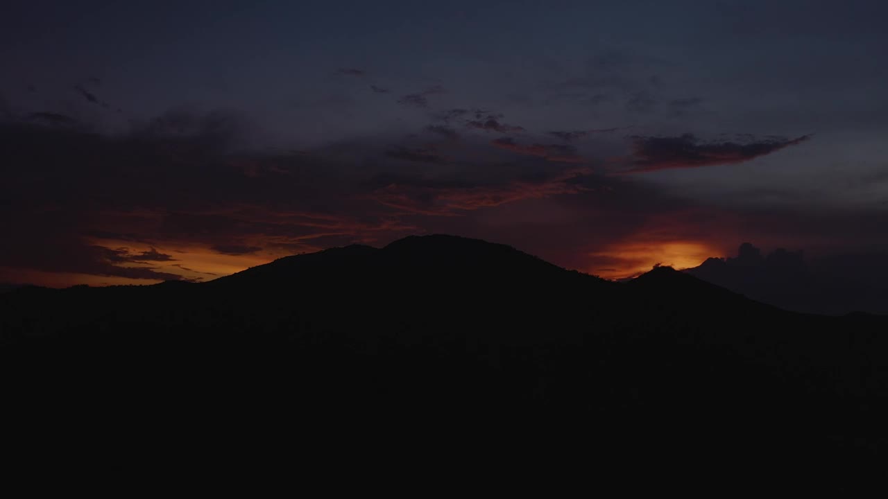 Free Video Stock sunset behind mountain silhouette Live Wallpaper - Free Download