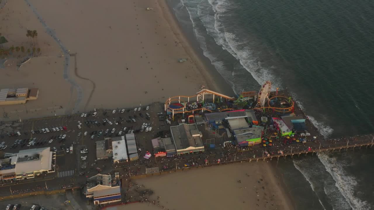 Free Stock Video Santa Monica Pier Seen From Above Live Wallpaper - Free Download