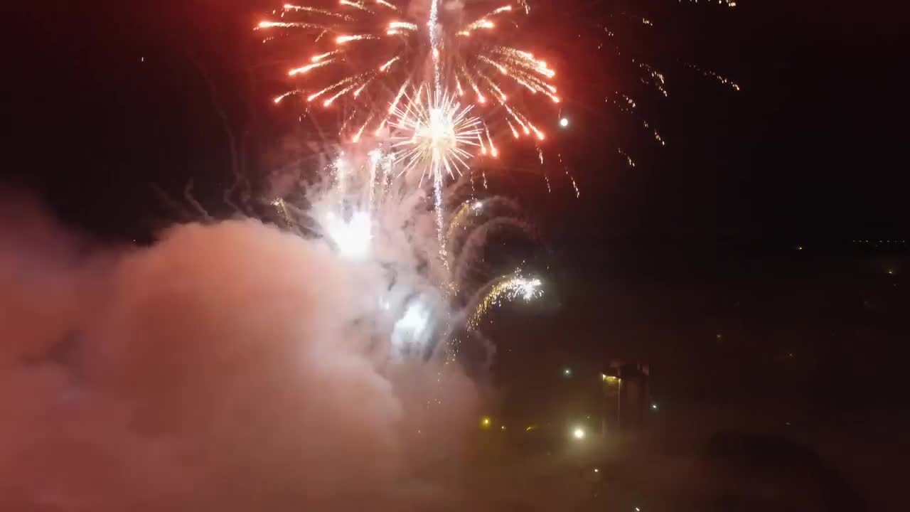 Stock Video Firework Display Late At Night Live Wallpaper For PC - Free Download