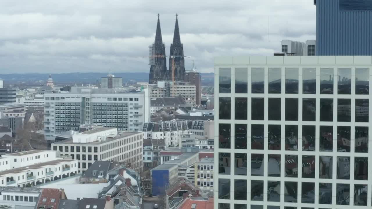 Free Stock Video Shot Overlooking An Office Building And The City Live Wallpaper - Free Download