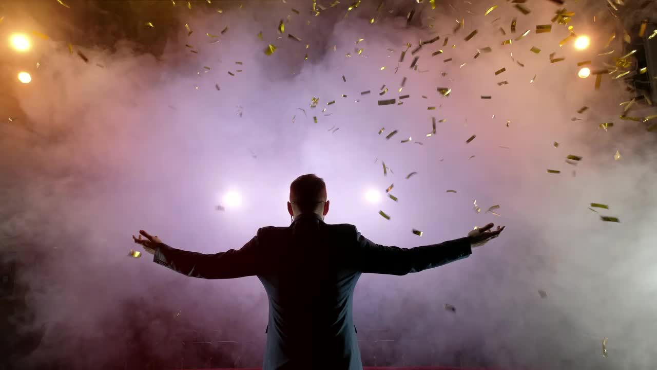 Video Stock Businessman Finishing A Talk In An Auditorium Live Wallpaper For PC - Free Download