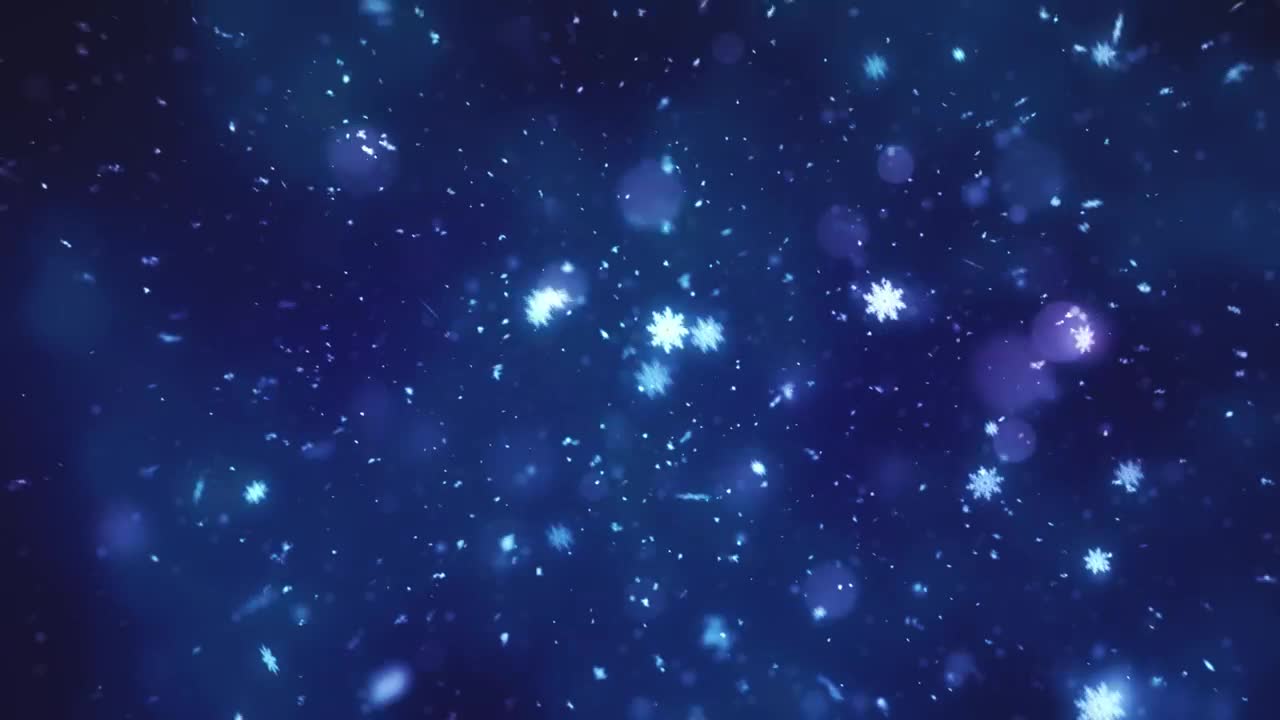 Free Video Stock Snowing Snowflakes On Dark Blue Background Live Wallpaper - Free Download