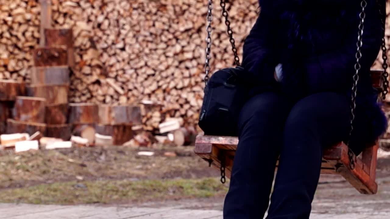 Stock Video Hanging Out On A Wooden Swing Animated Wallpaper - Free Download