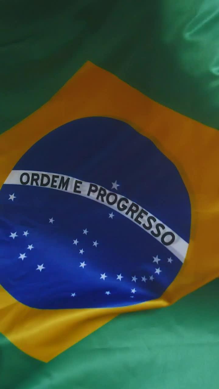 Video Stock Close Up View Of A Brazilian Flag Live Wallpaper For PC - Free Download
