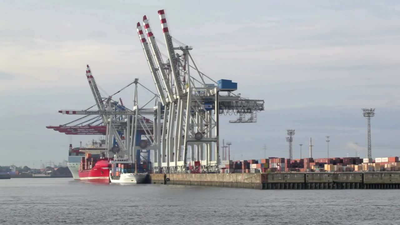 Video Stock Cargo Being Unloaded From A Ship Live Wallpaper For PC - Free Download