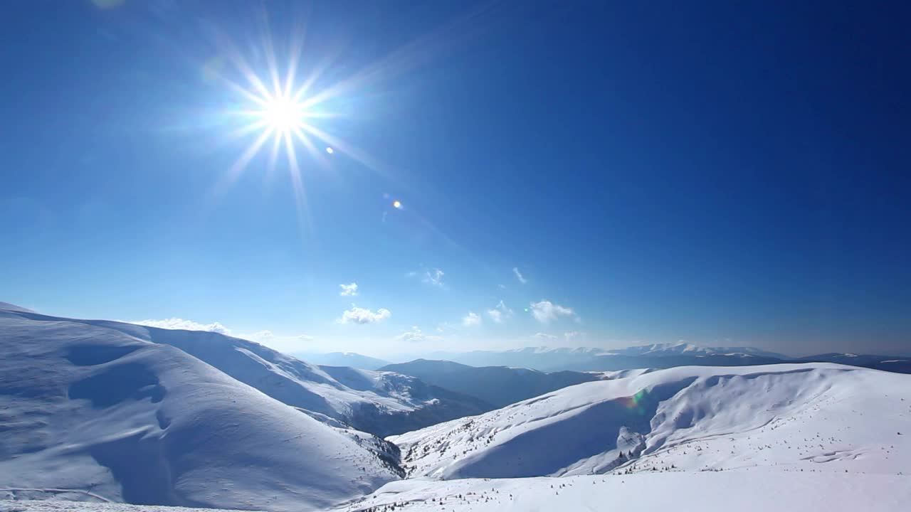 Free Video Stock Sunny Afternoon On A Winter Mountains Live Wallpaper - Free Download