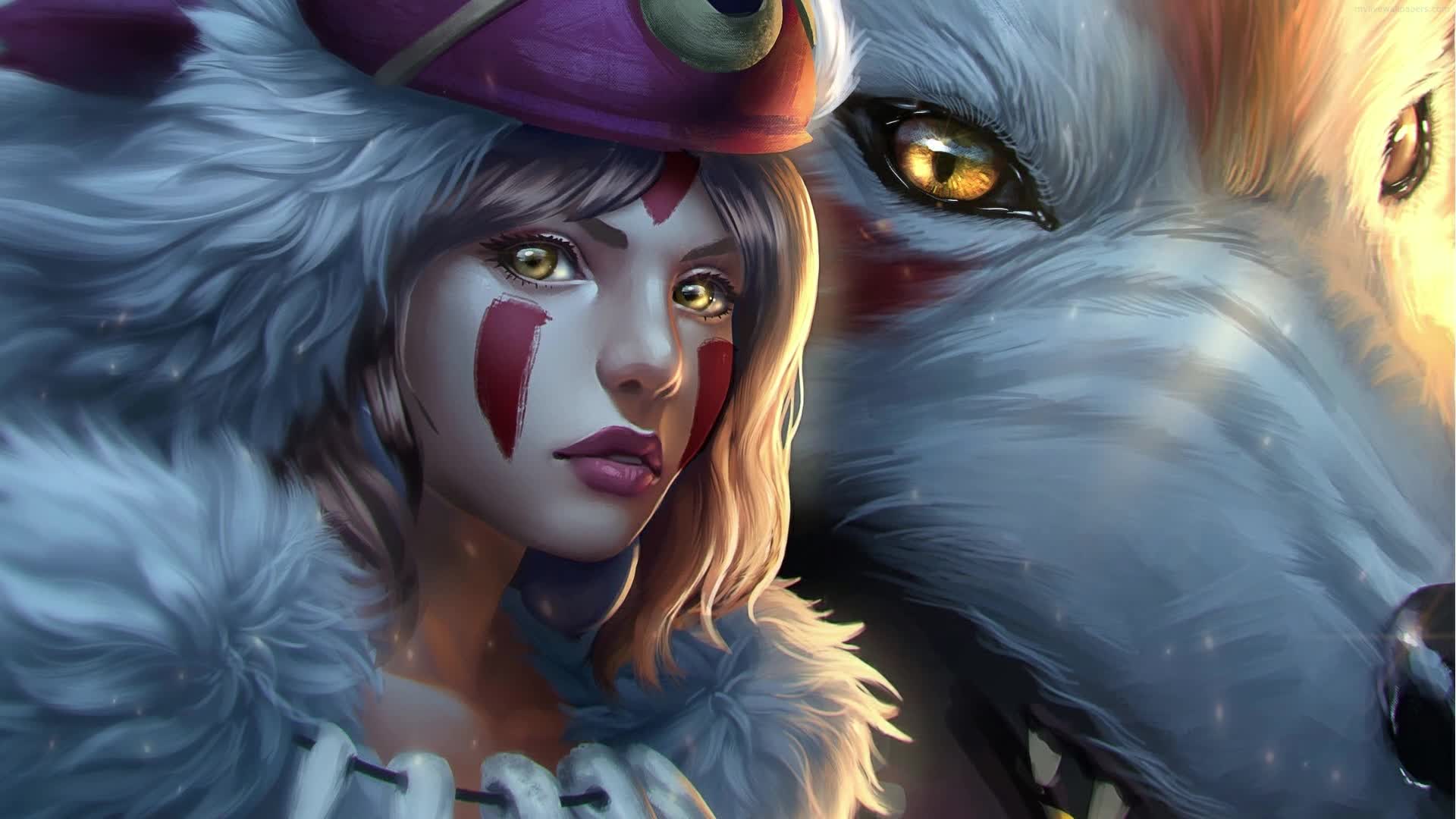 Shiny Eyes Princess Mononoke Live Wallpaper - Free Download