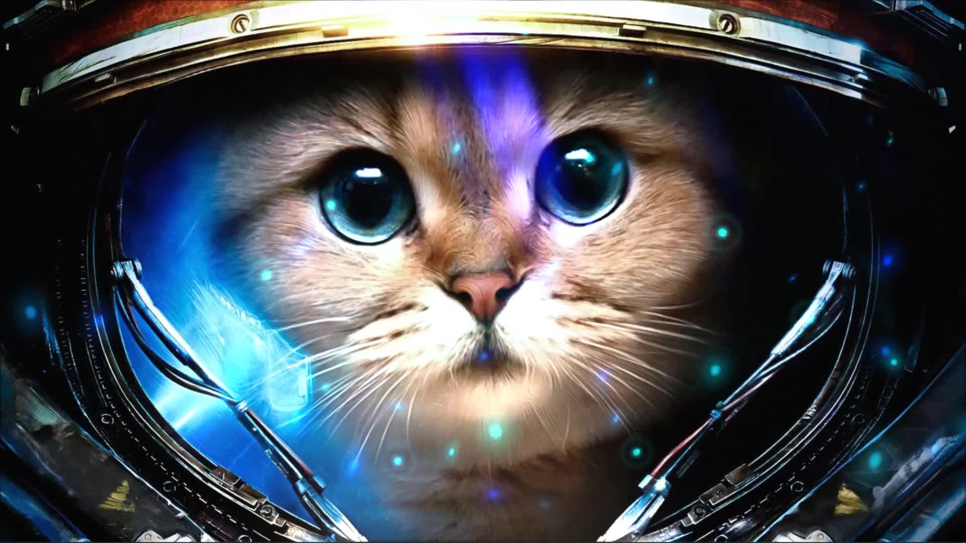Space Cat Astronaut Live Wallpaper - Free Download